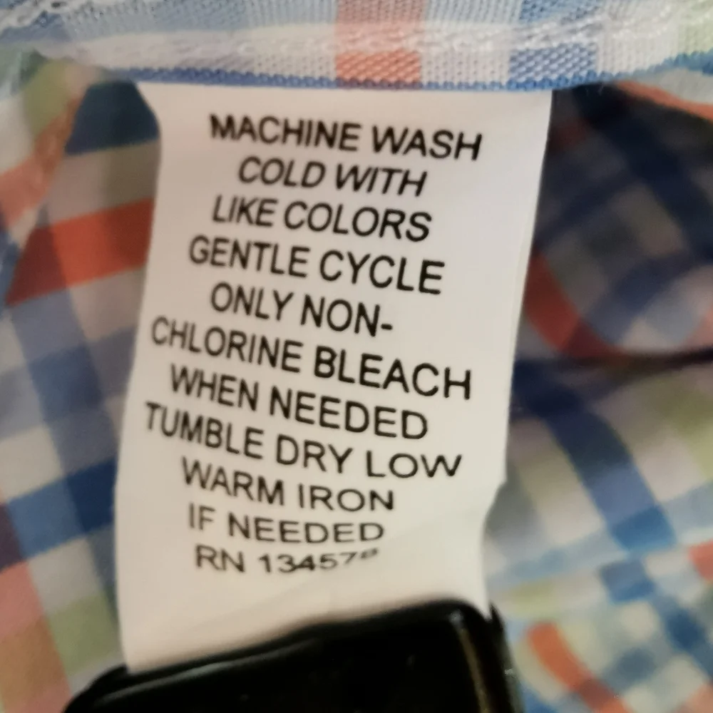 Vineyard Vines Classic Fit Button-Down Shirt Plaid Check Whale Logo Size M - Picture 10 of 10